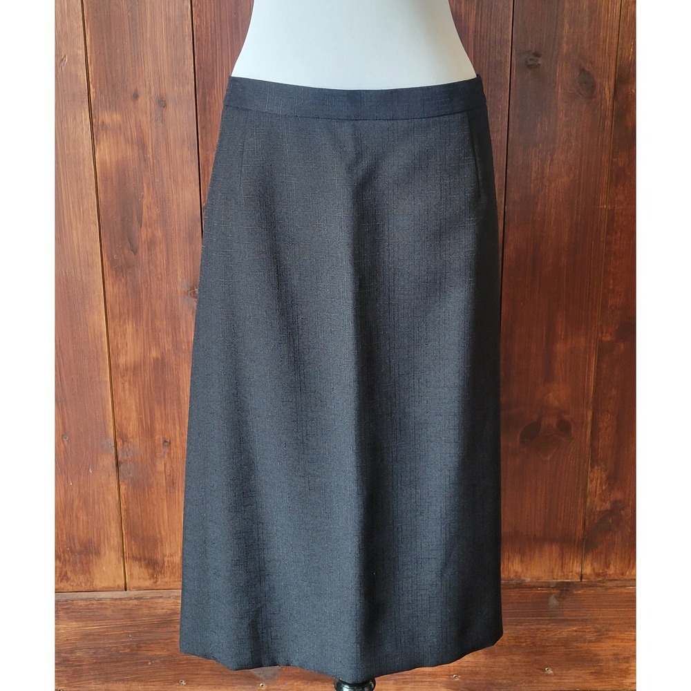 Le Suit Women's 16W Black Classic Midi Pencil Skirt Textured Plus Business Chic
